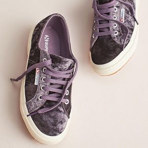 EUC Superga Cotu 2750 Purple Velvet Size 8.5US/39.5EU